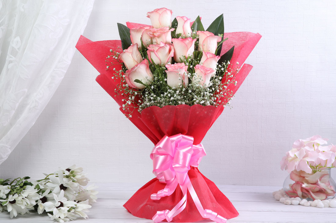 Pink Rose Bouquet Delivery Online