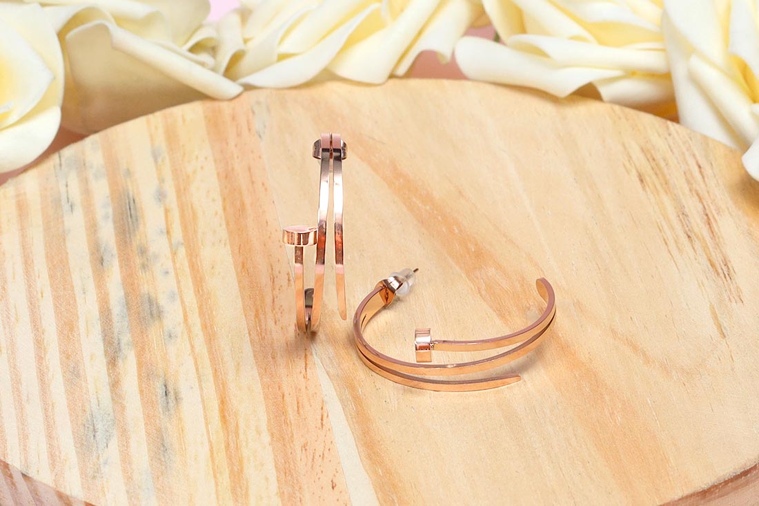 Fancy Rose Gold Earrings