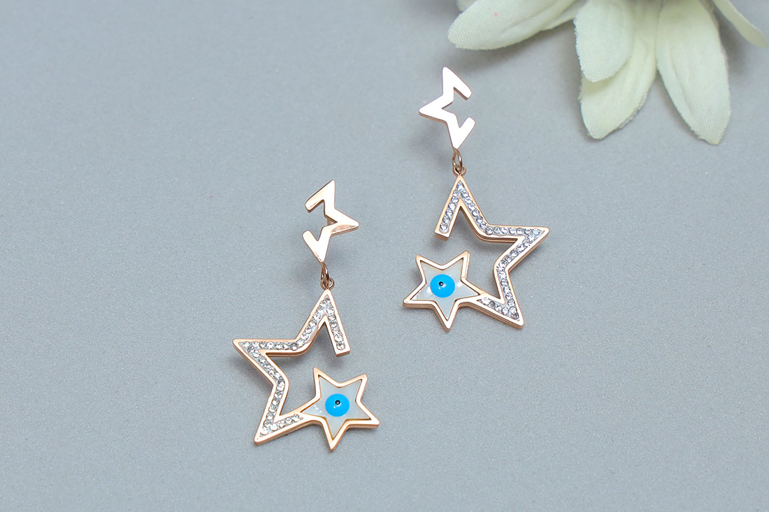 Star Evil Eye AD Earrings