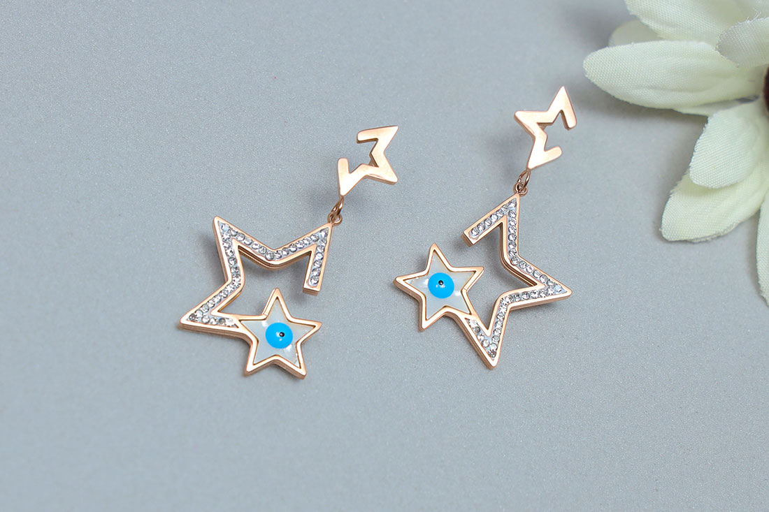 Star Evil Eye AD Earrings