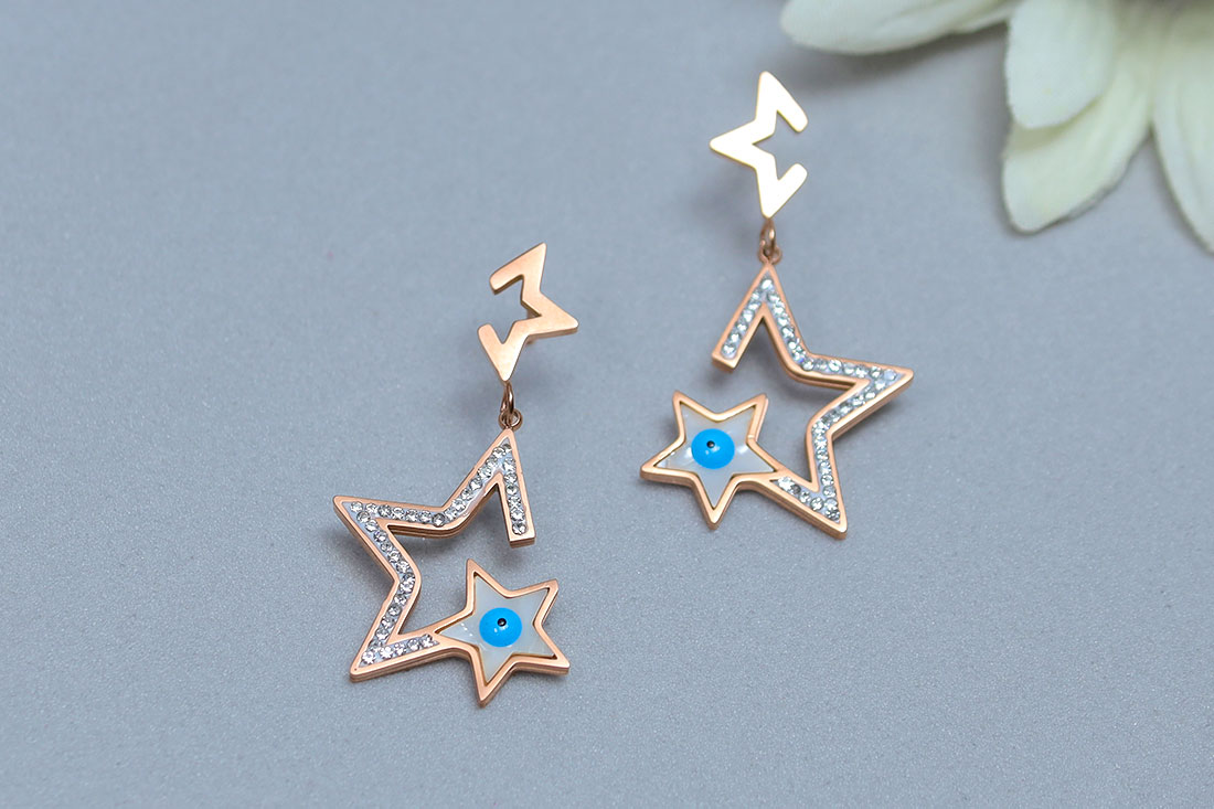 Star Evil Eye AD Earrings