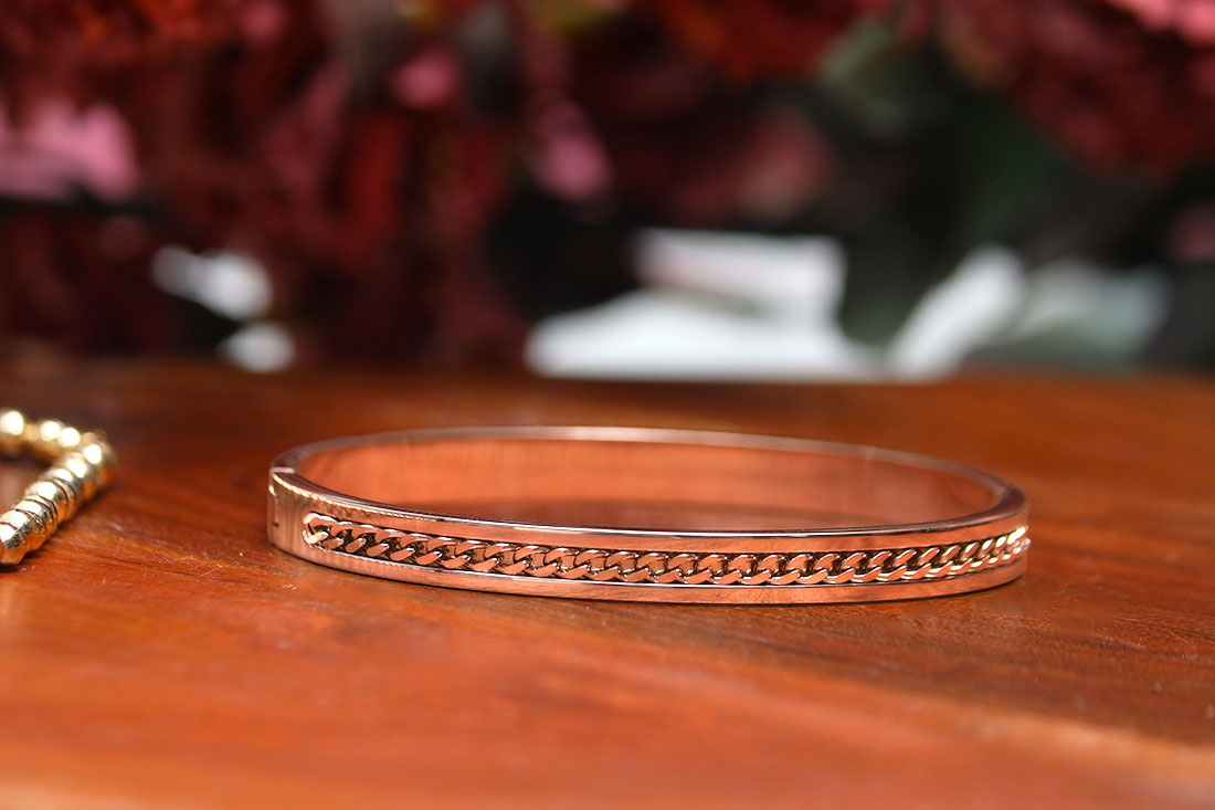 Stylish Designed Rose Gold Plated Bracelet