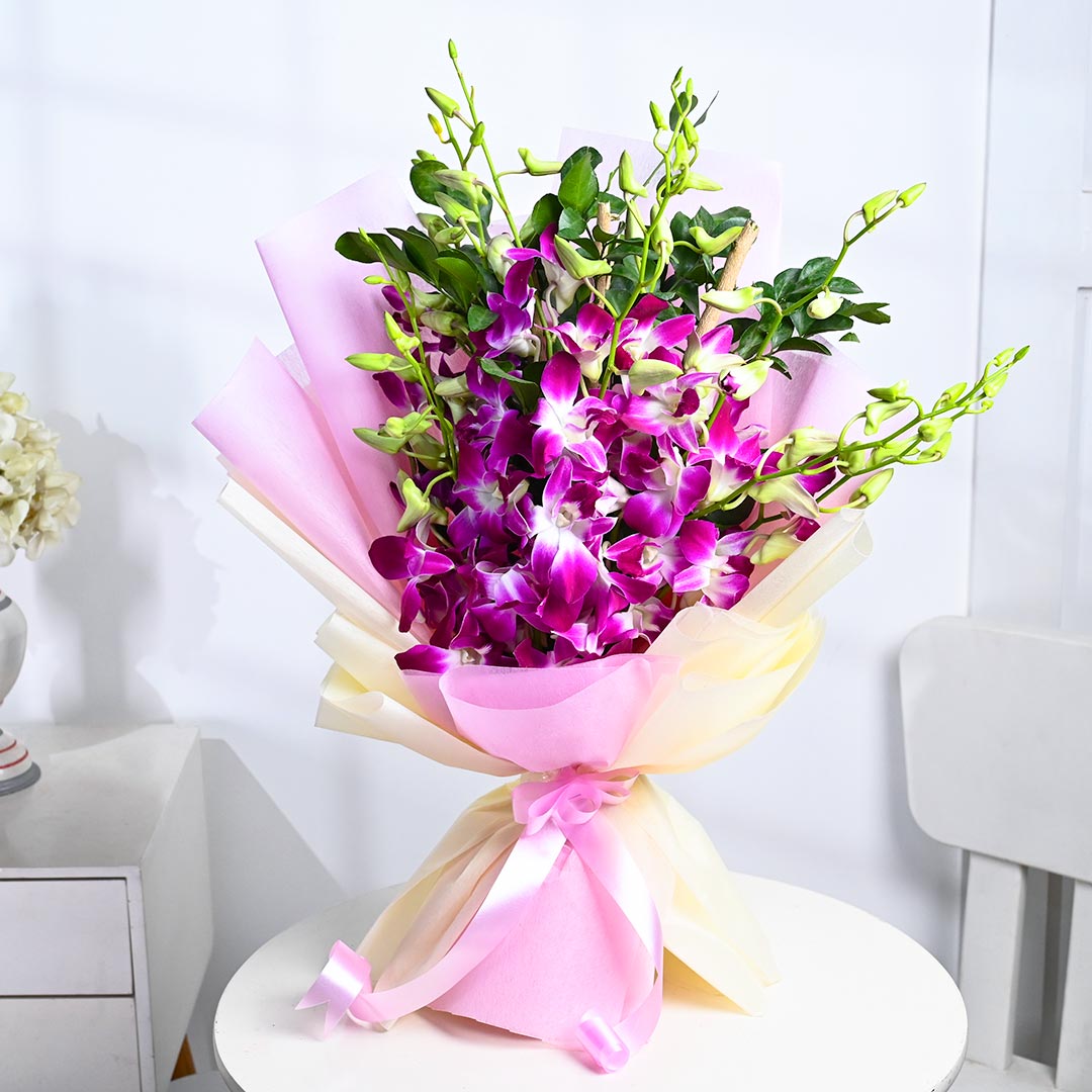 Attractive Purple Orchid Bouquet