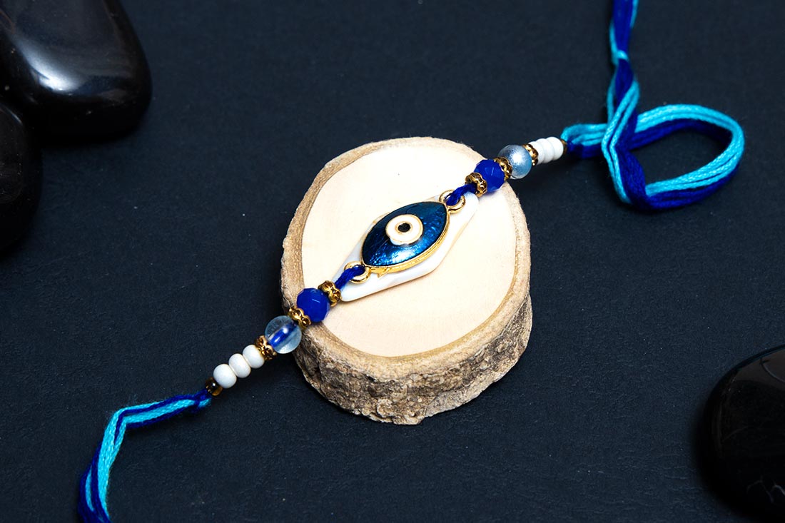 Blue evil eye rakhi