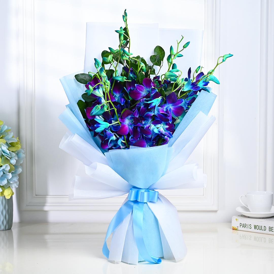 Blue Garden Of Orchids N Petals Order Now