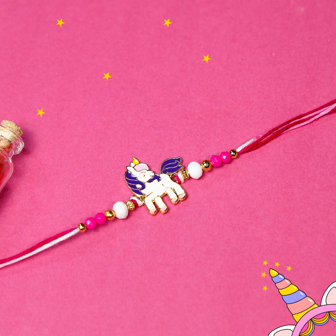 Cute Unicorn Rakhi & Chocolate