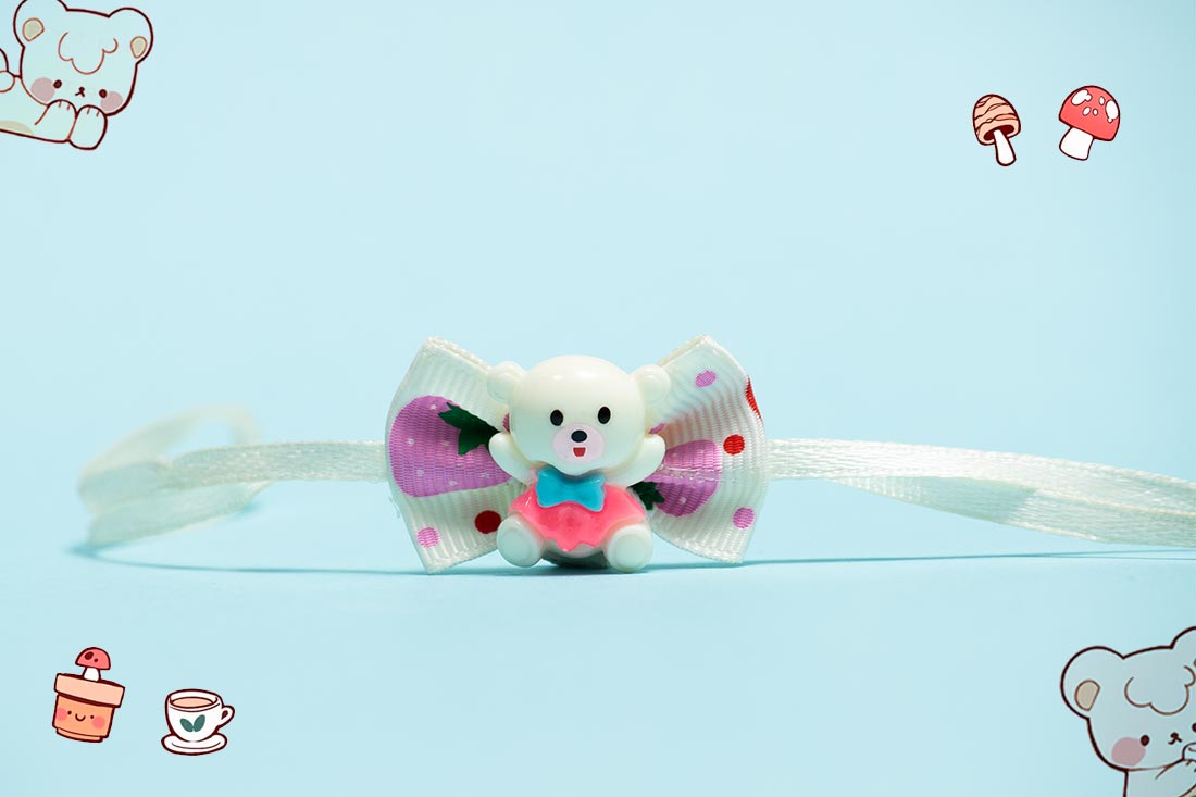 Doll with bow rakhi