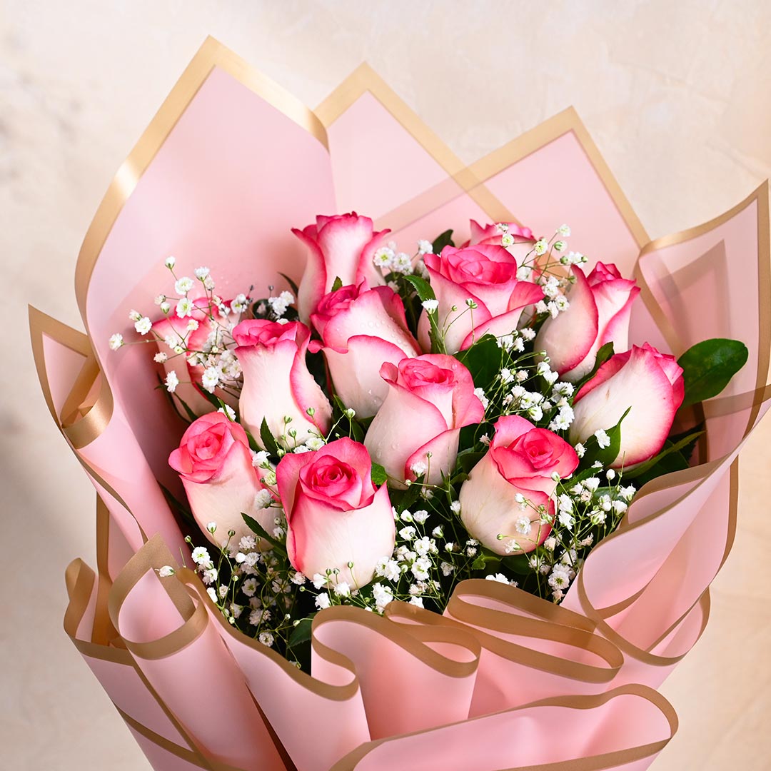 Elegant Arrangement Of Pink Roses