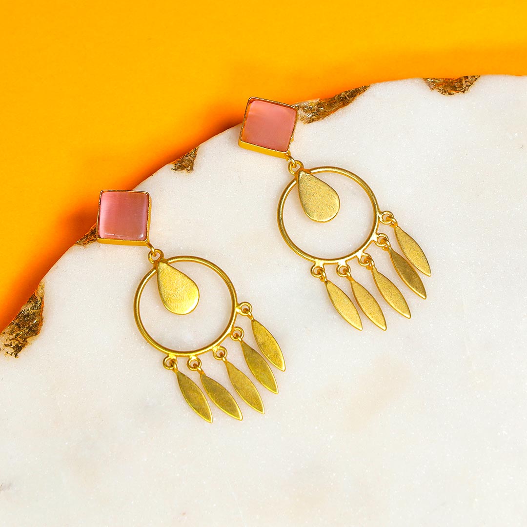 Elegant Brass Earrings