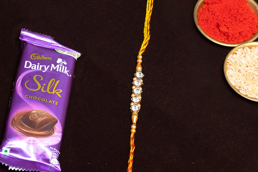 Embellished Rakhi With Dairy Milk