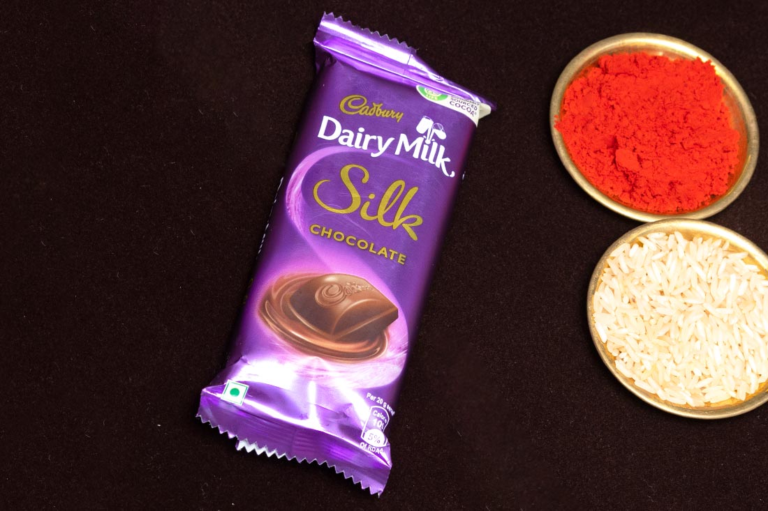 Embellished Rakhi With Dairy Milk