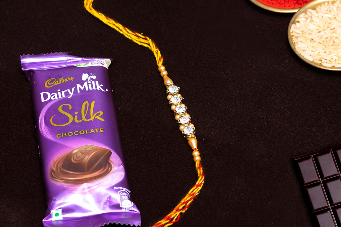 Embellished Rakhi With Dairy Milk