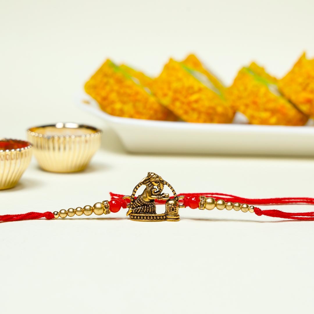 Ganesha Rakhi with Five Star & Pista Barfi