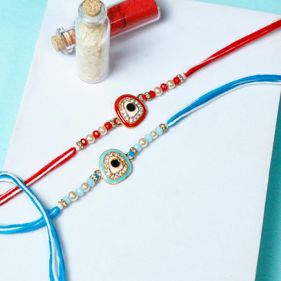 Gorgeous Designer Rakhi Set with Dragees