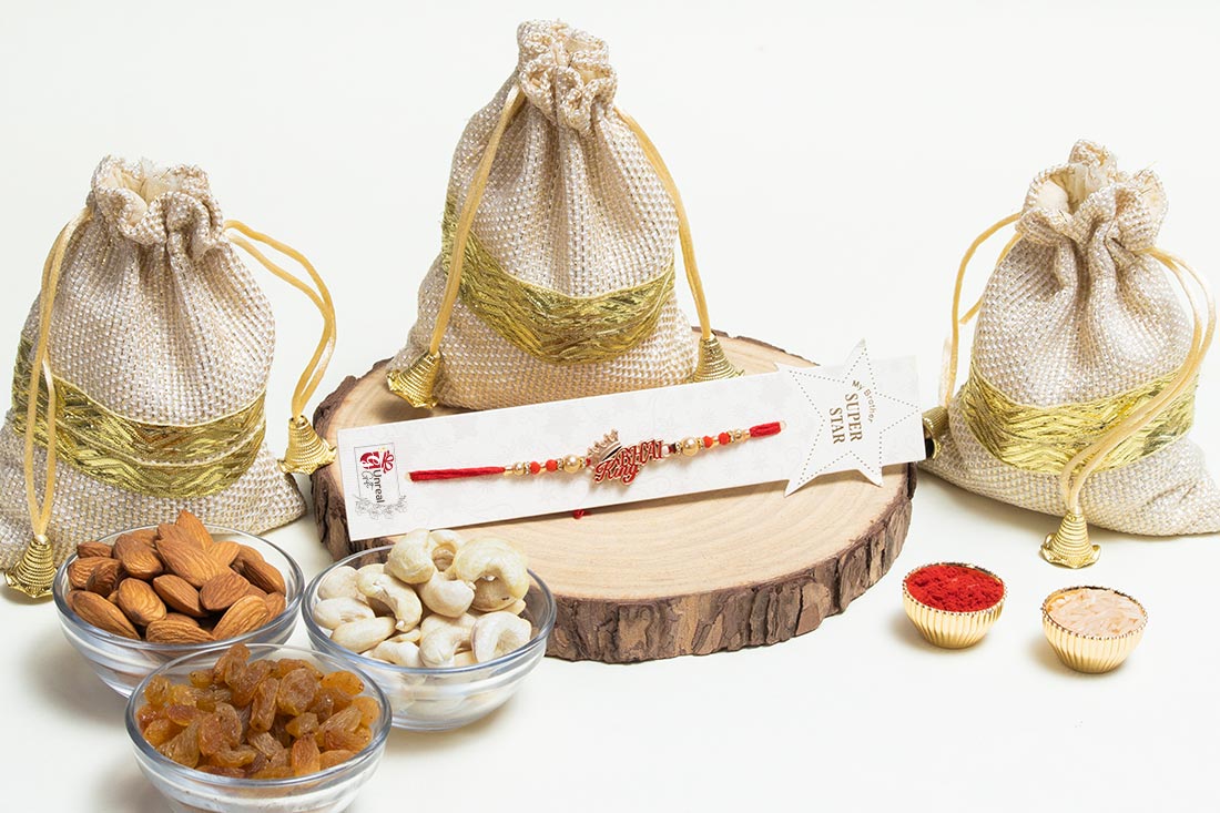 King Bro Rakhi With Dry Fruit