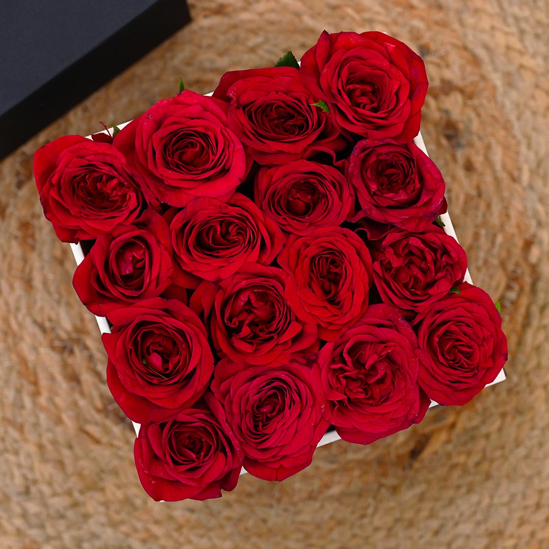 LOVE Box Full Of Red Roses