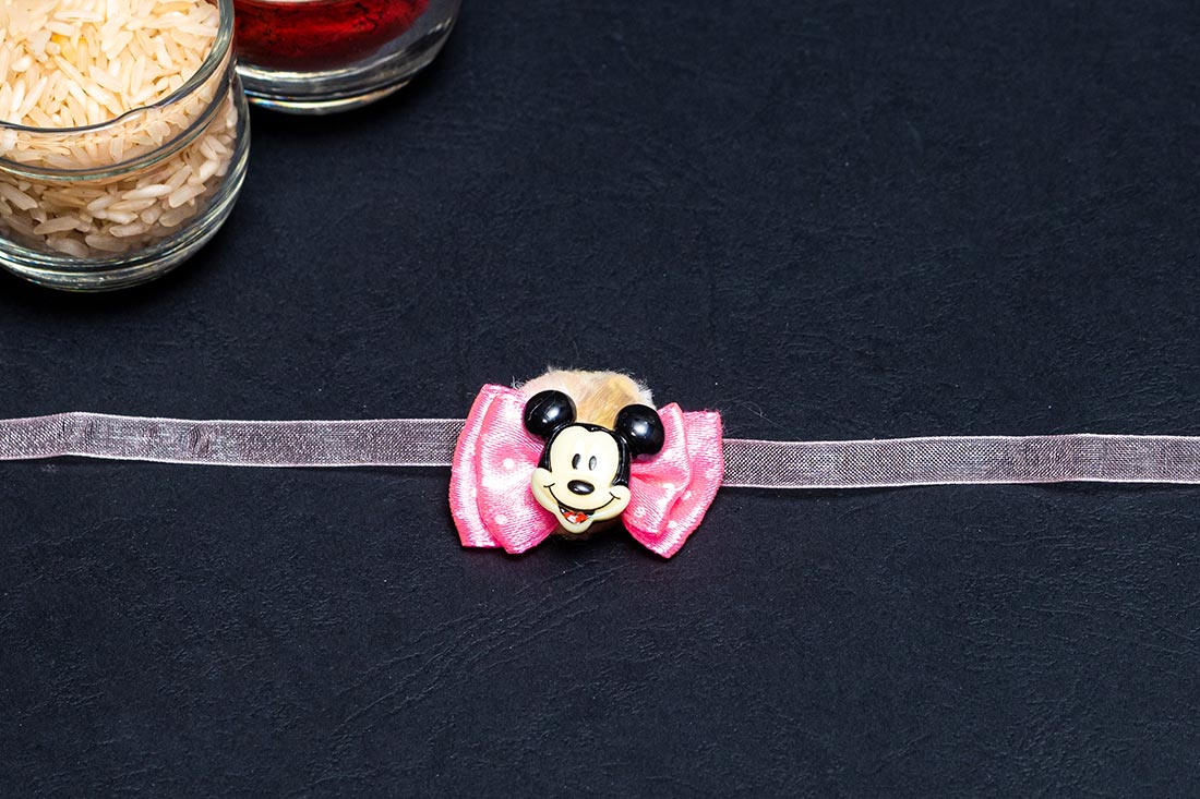 Mickey Mouse Rakhi With Kitkat Bars