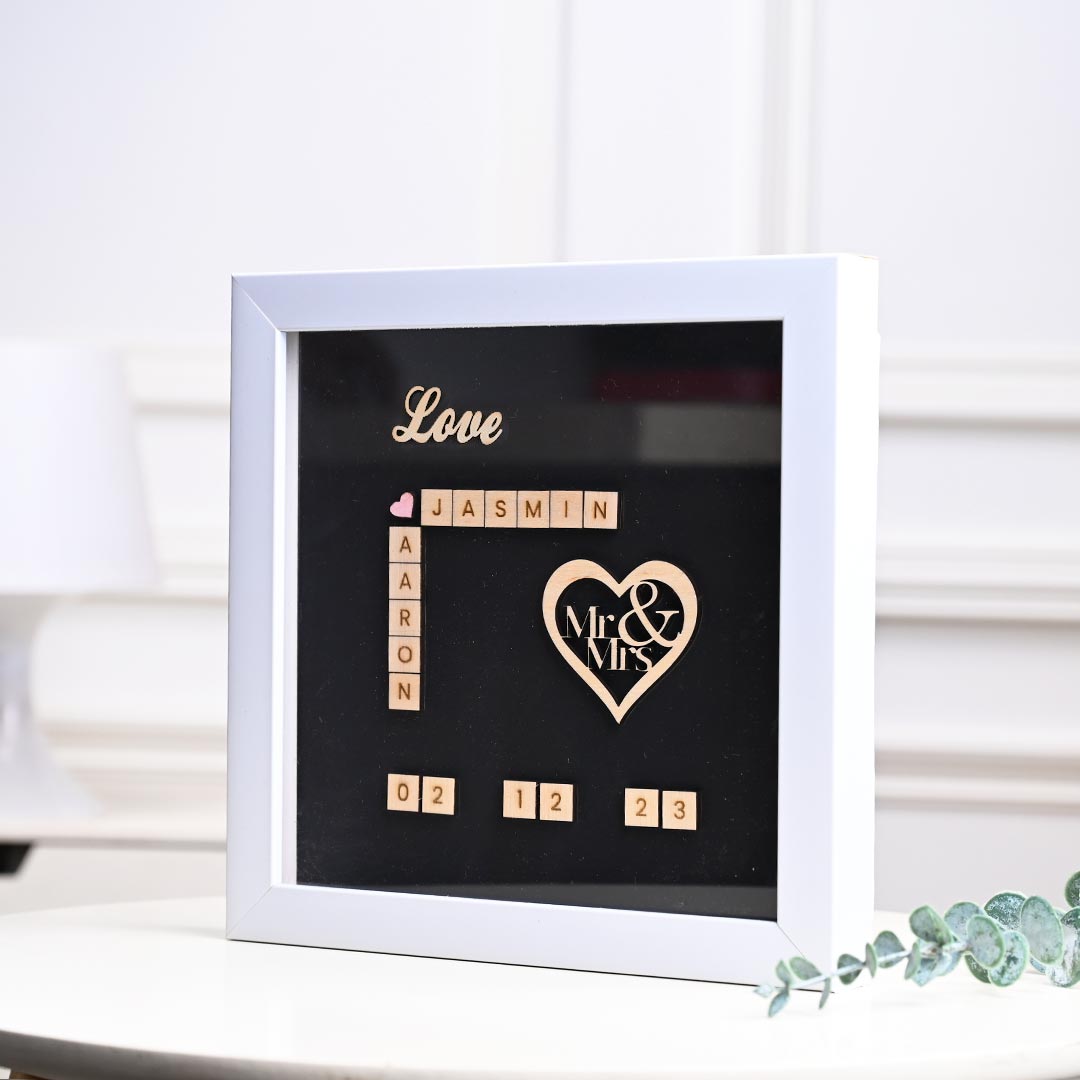 Mr & Mrs Love Name Frame