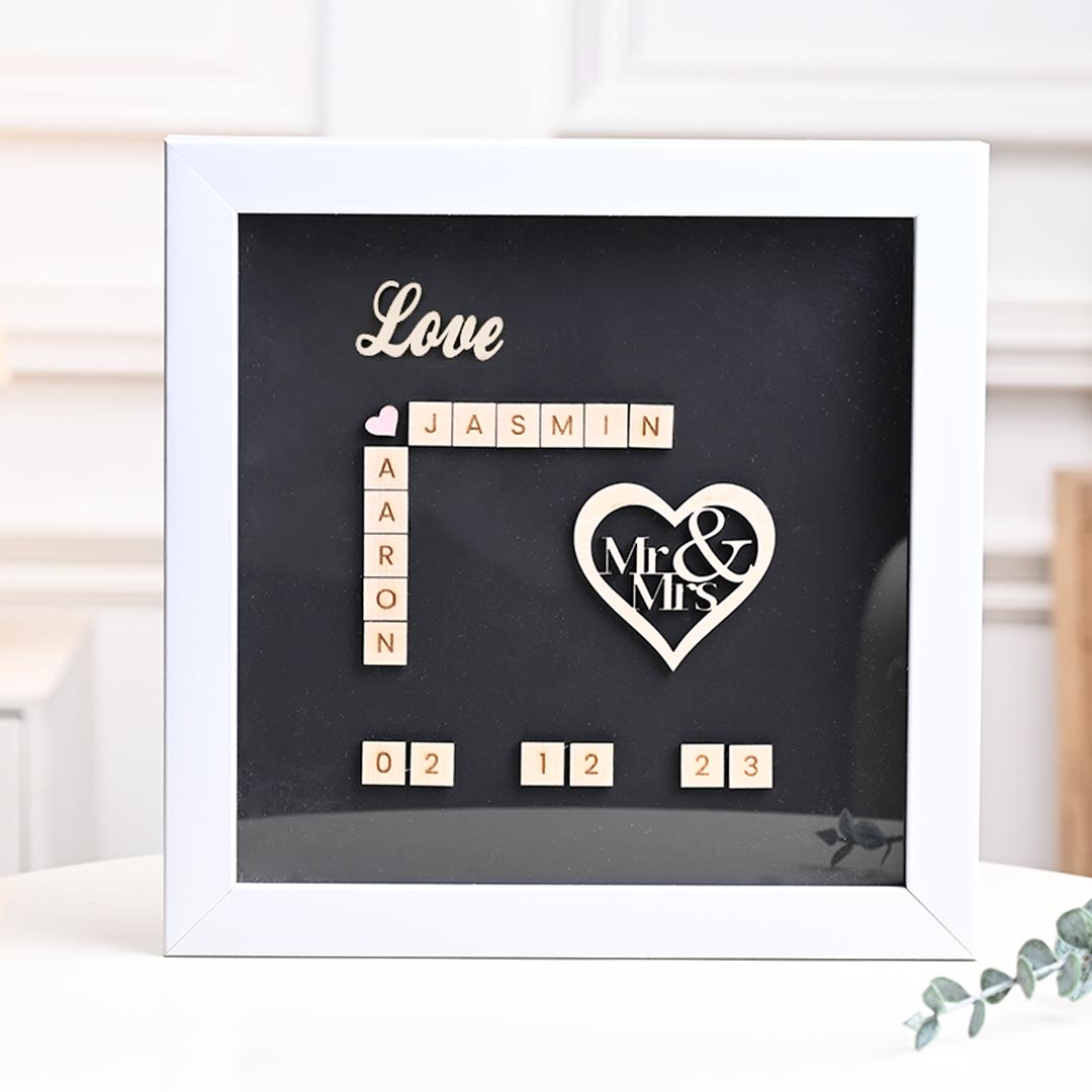 Mr & Mrs Love Name Frame