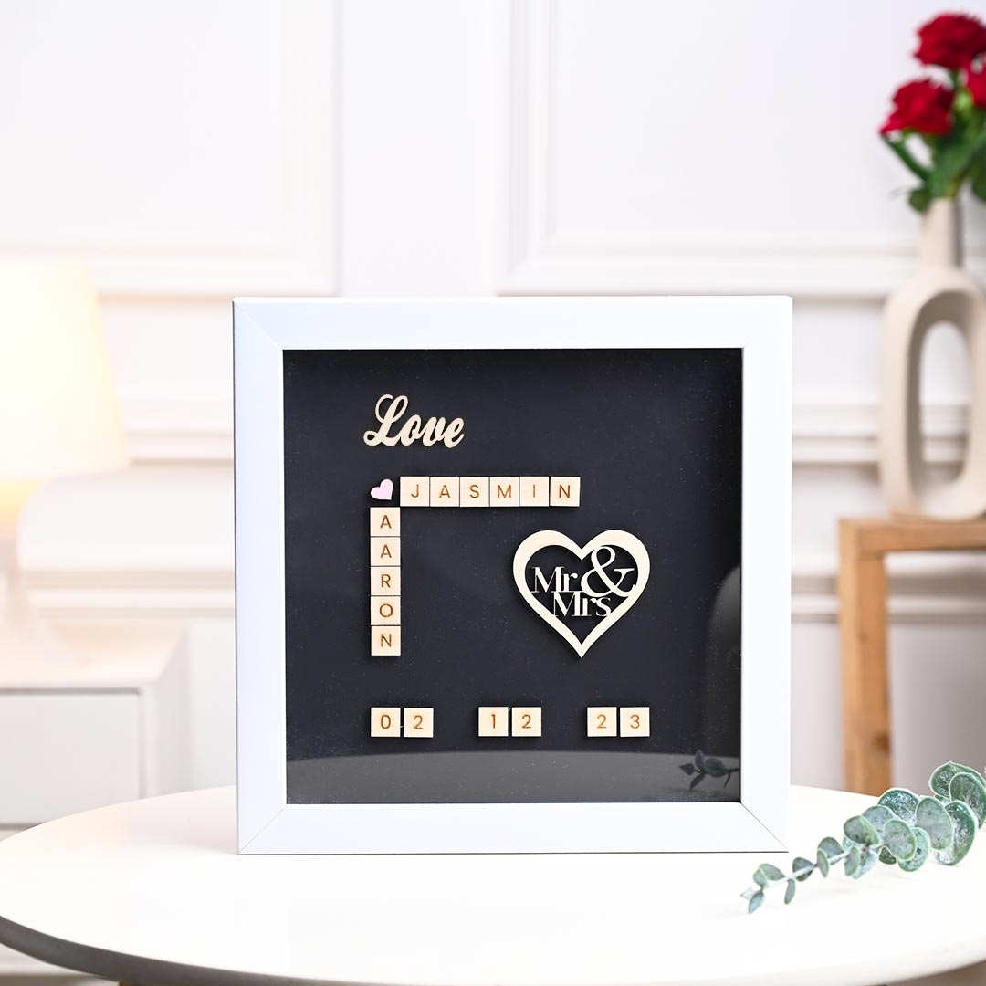 Mr & Mrs Love Name Frame