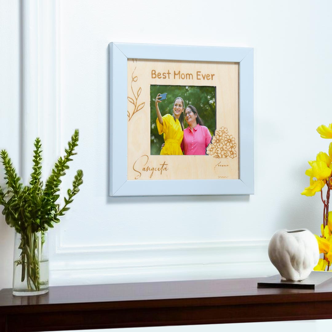 Personalized Best Mom Ever Photo Frame