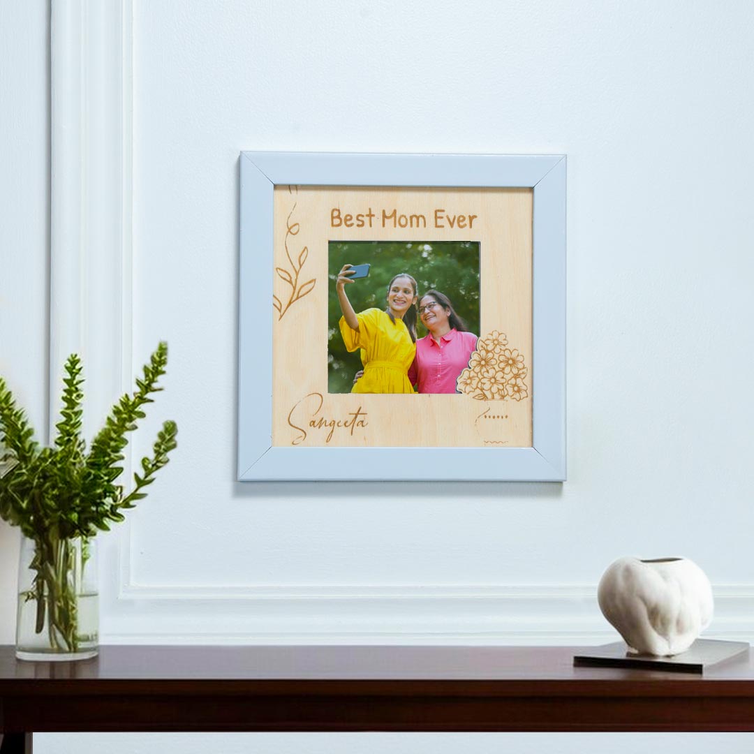 Personalized Best Mom Ever Photo Frame