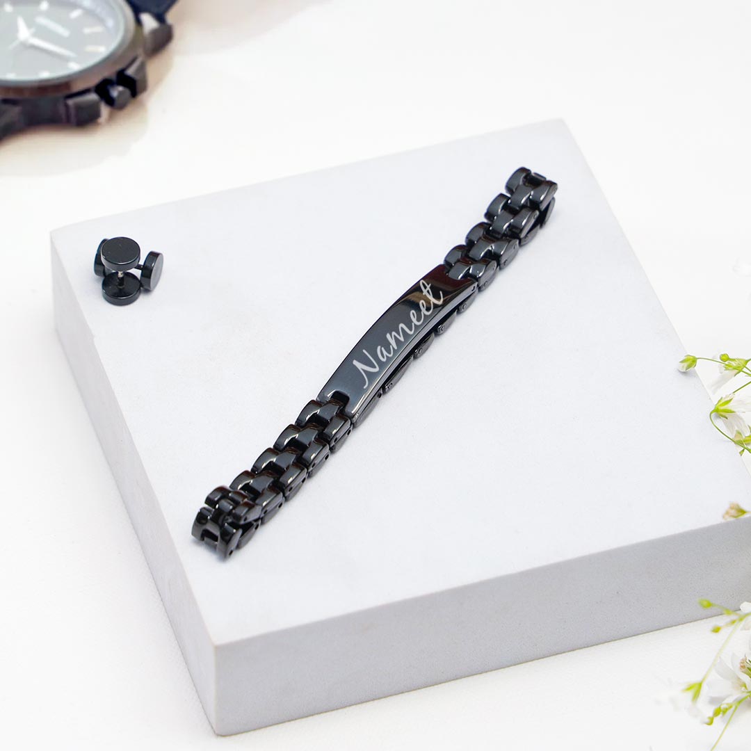 Buy Personalized Elegant Black Bracelet Online