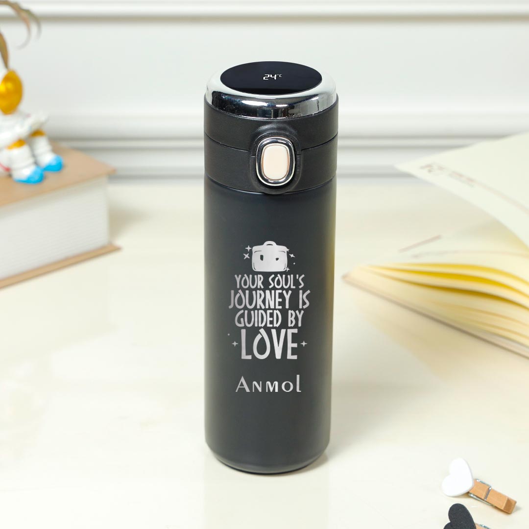 Personalized Elegant Black Insulated Tumbler