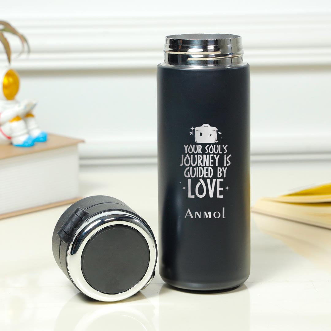 Personalized Elegant Black Insulated Tumbler