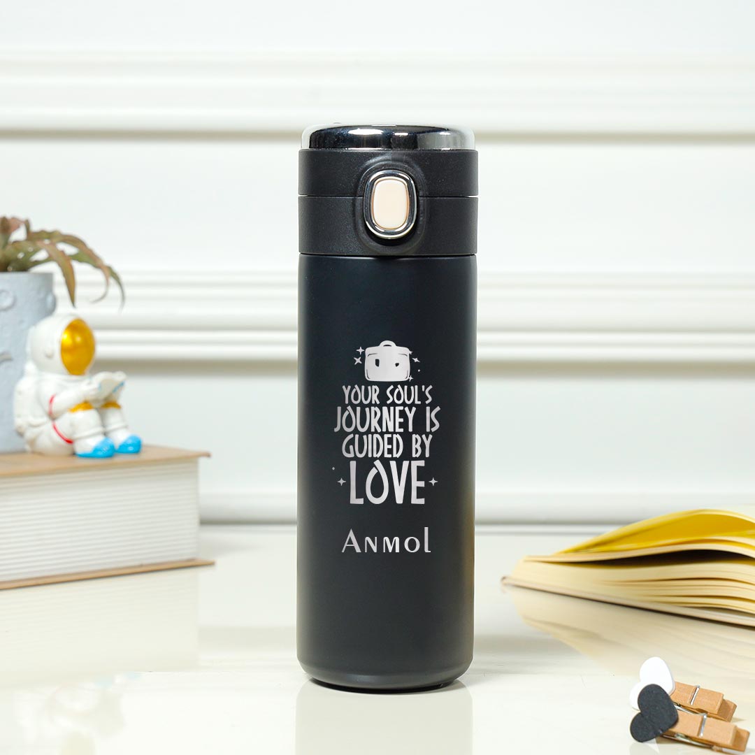 Personalized Elegant Black Insulated Tumbler