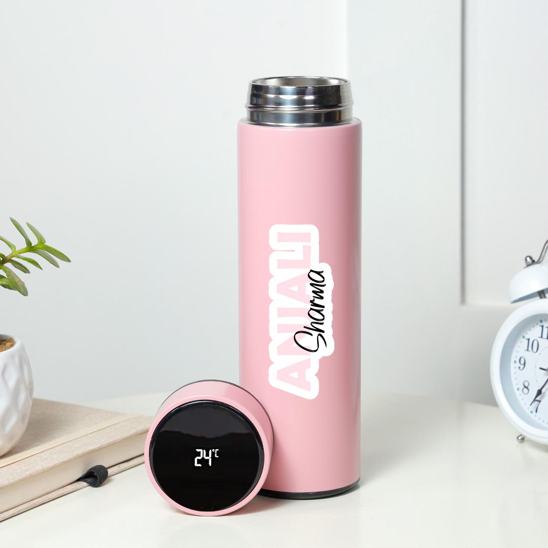 Personalized Elegant LED Temperature Bottle