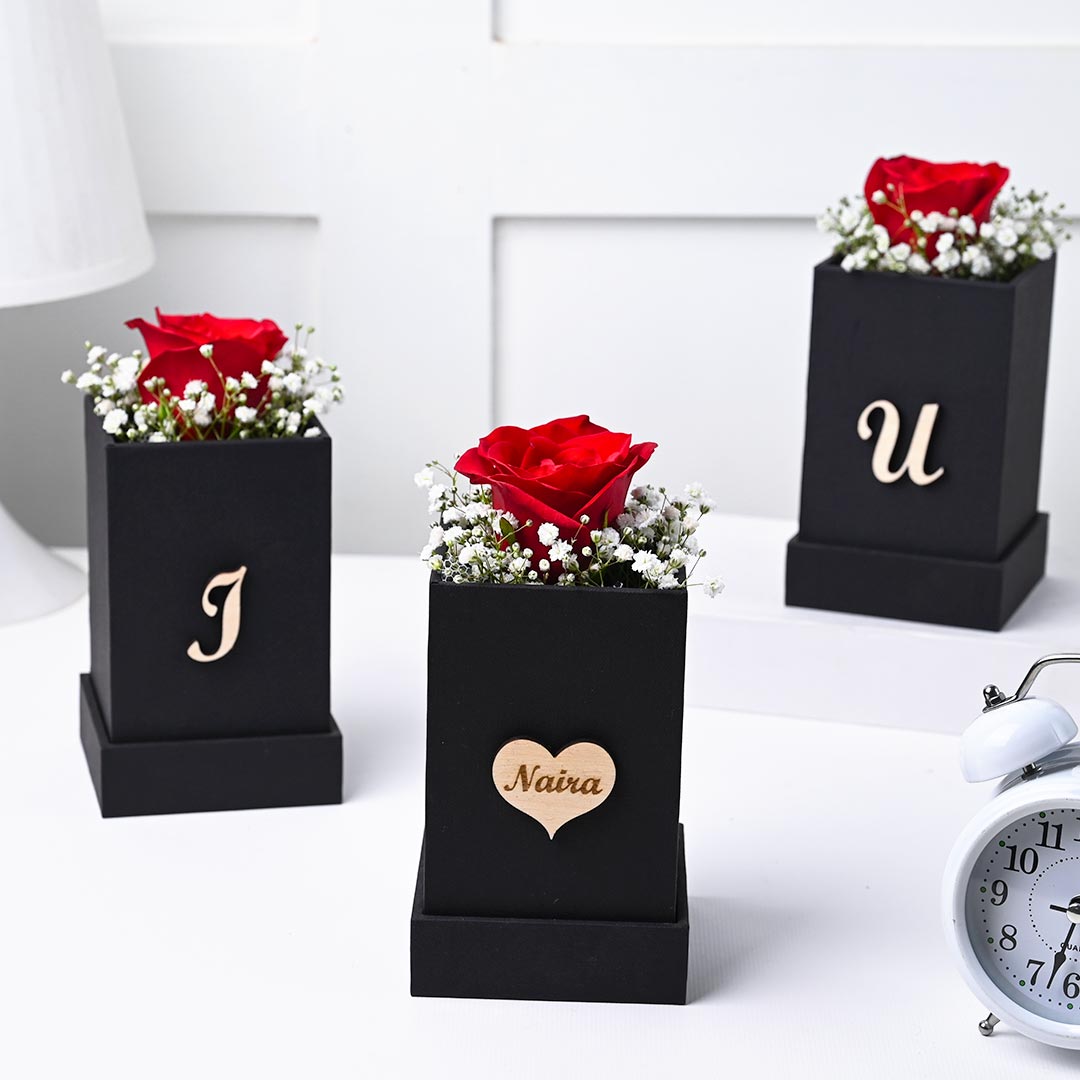 Personalized I Love You Red Roses