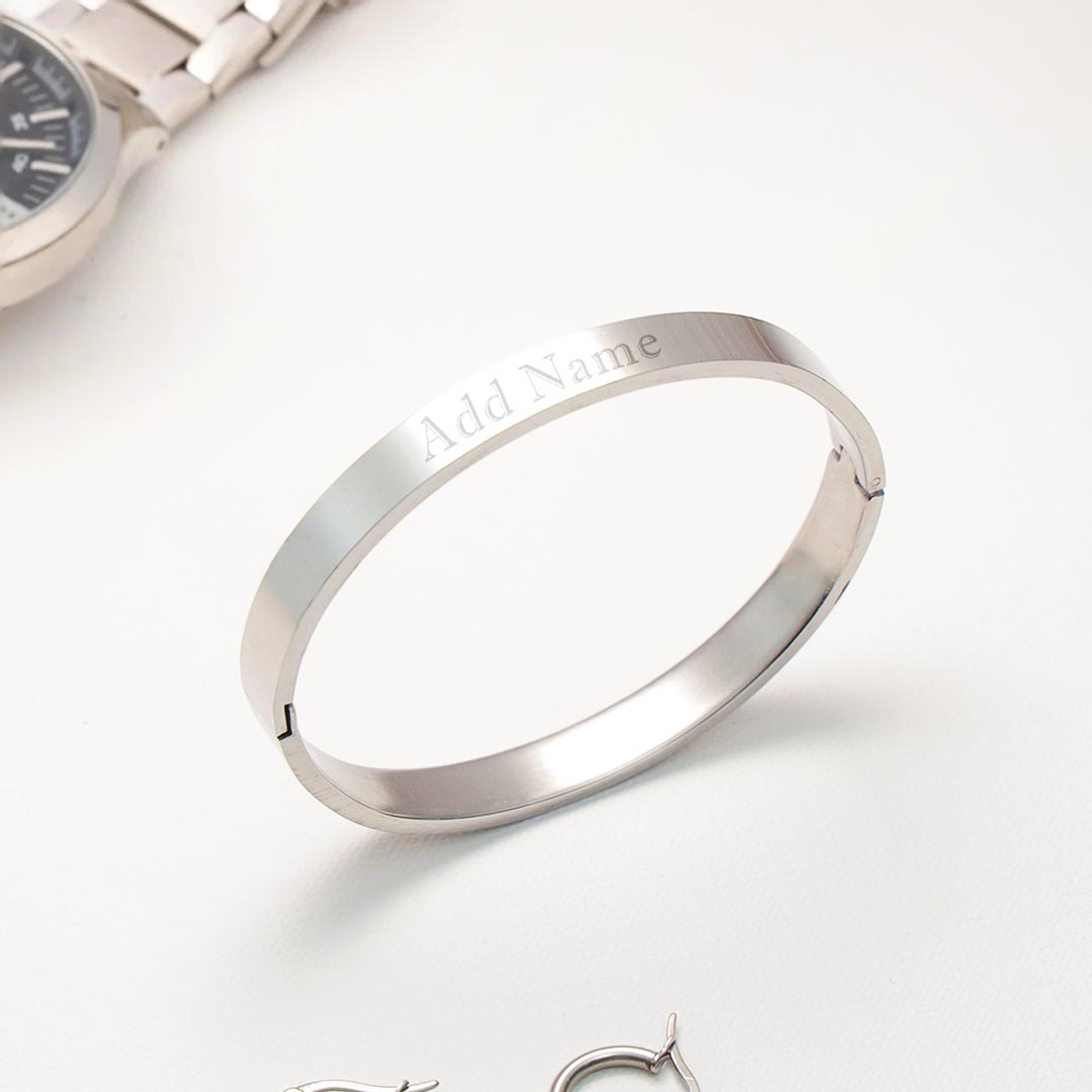 Personalized Silver Cuff Bracelet