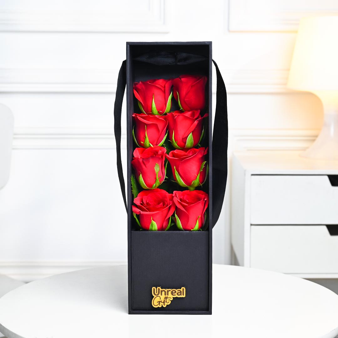 Red Radiance Roses In Box