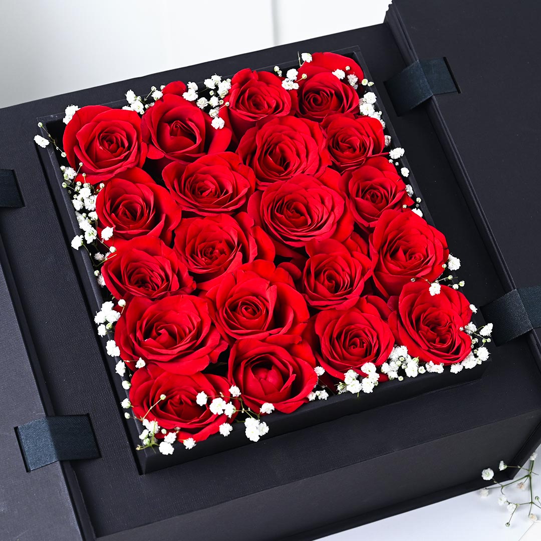 Red Rose In Premium Liftup Box