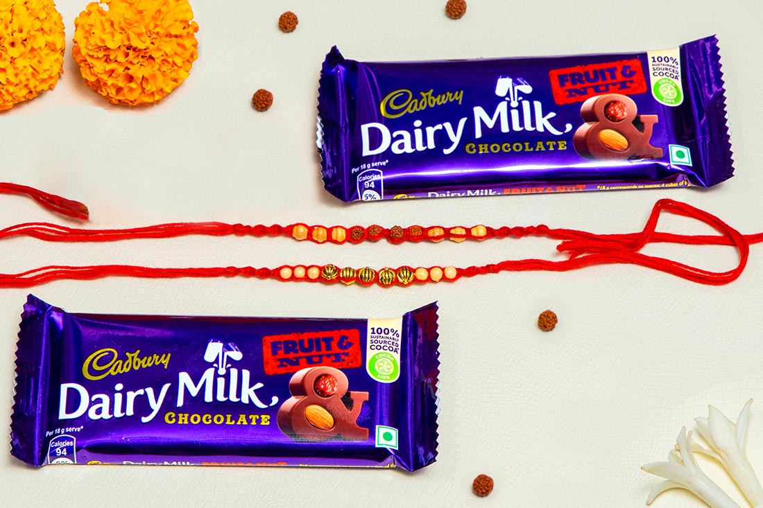 Rudraksh Rakhi Sets And Choco Combo