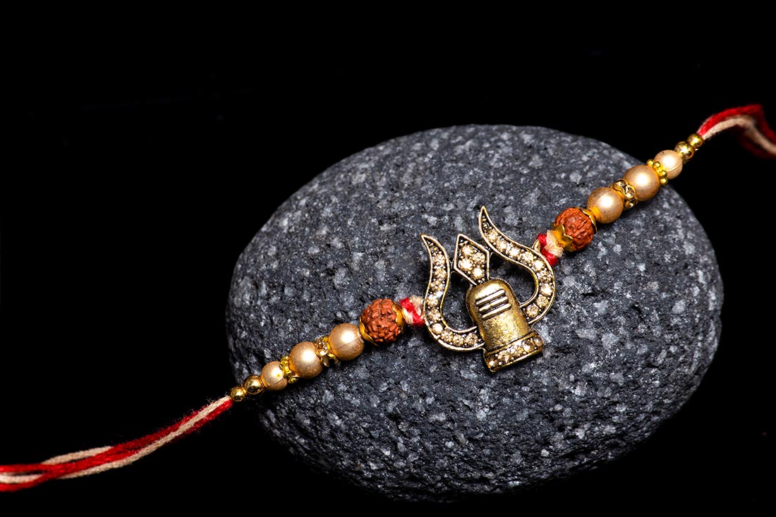 Shiva Trishul Rakhi And Bar Combo