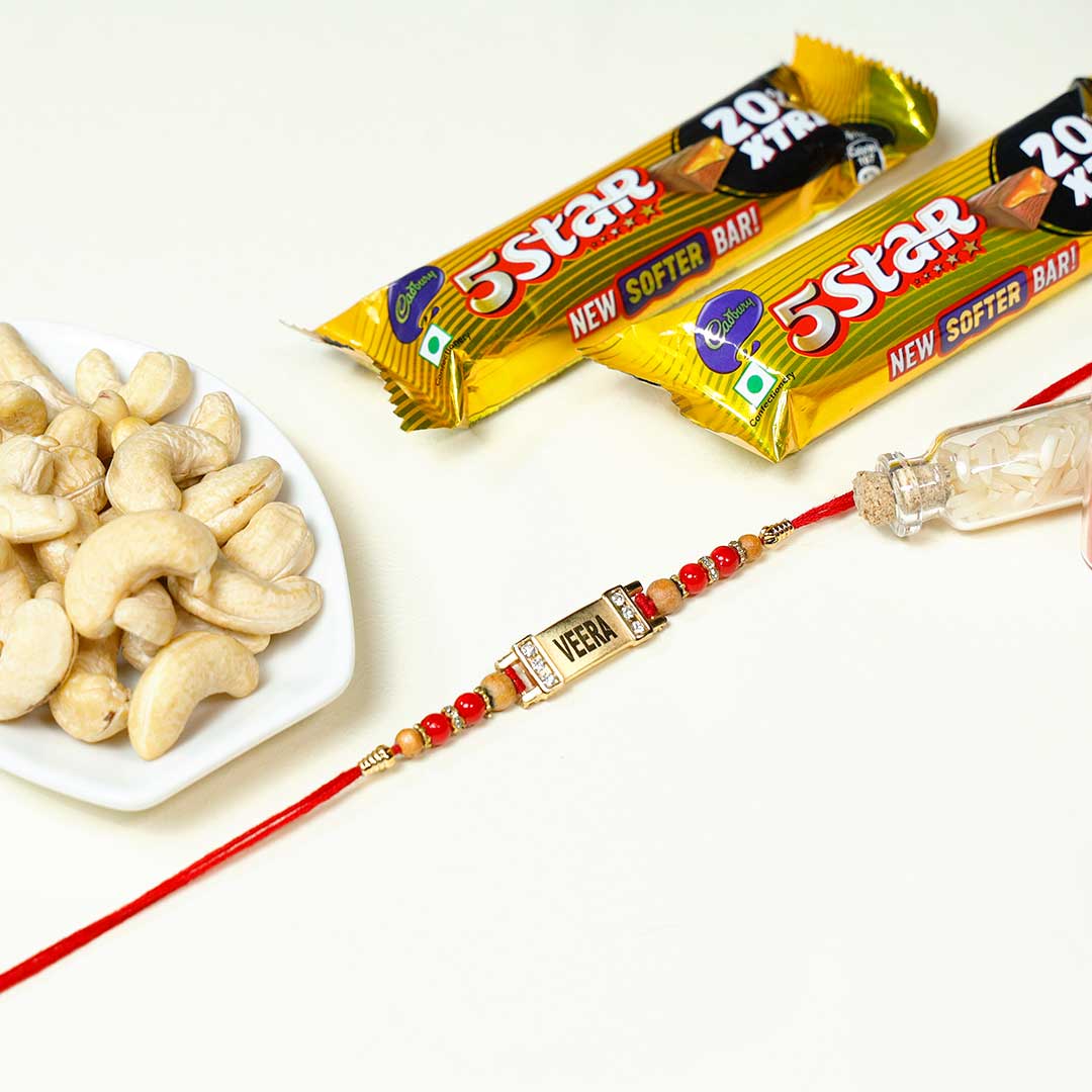 "Veera" Rakhi with Dry fruits & 5-star