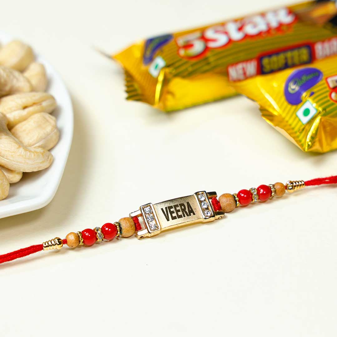 "Veera" Rakhi with Dry fruits & 5-star