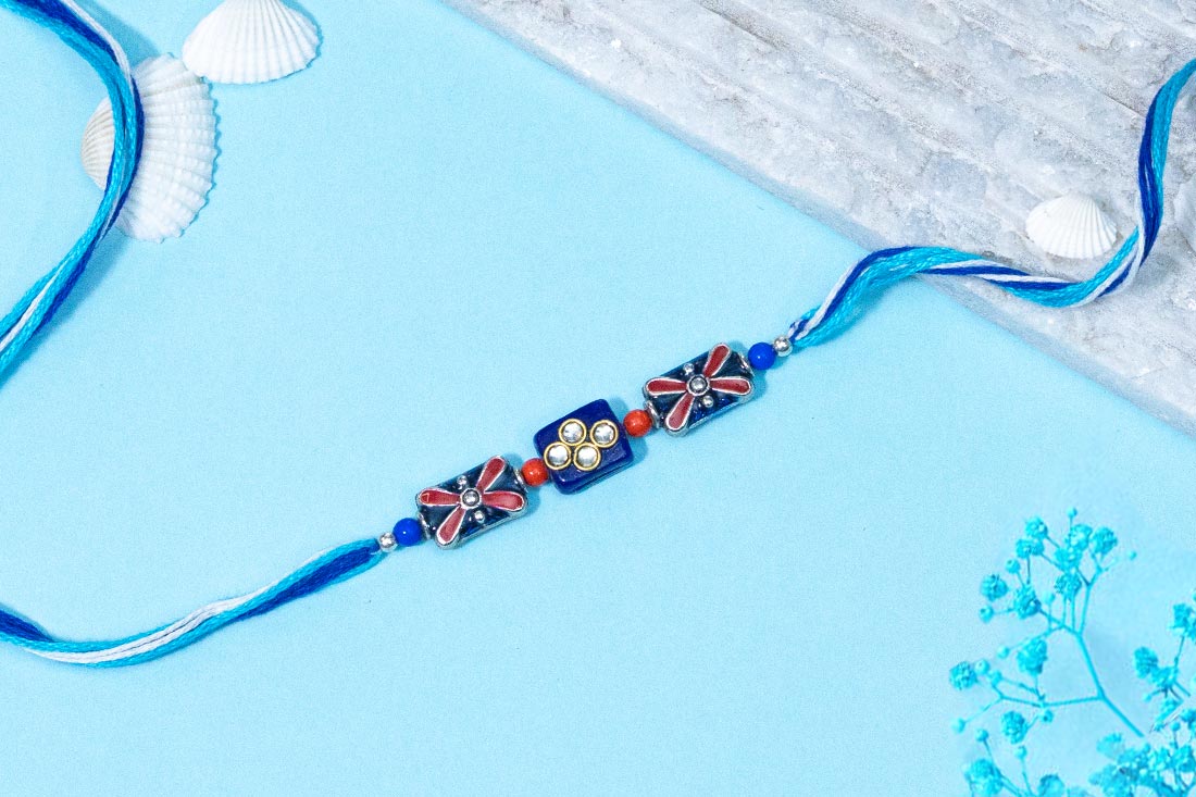 Vibrant seashore rakhi