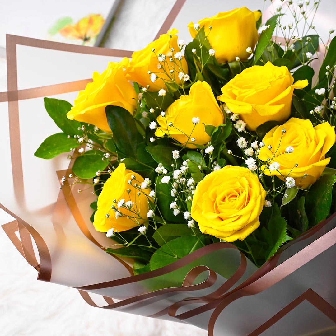 Vibrant Yellow Roses For Forever Love